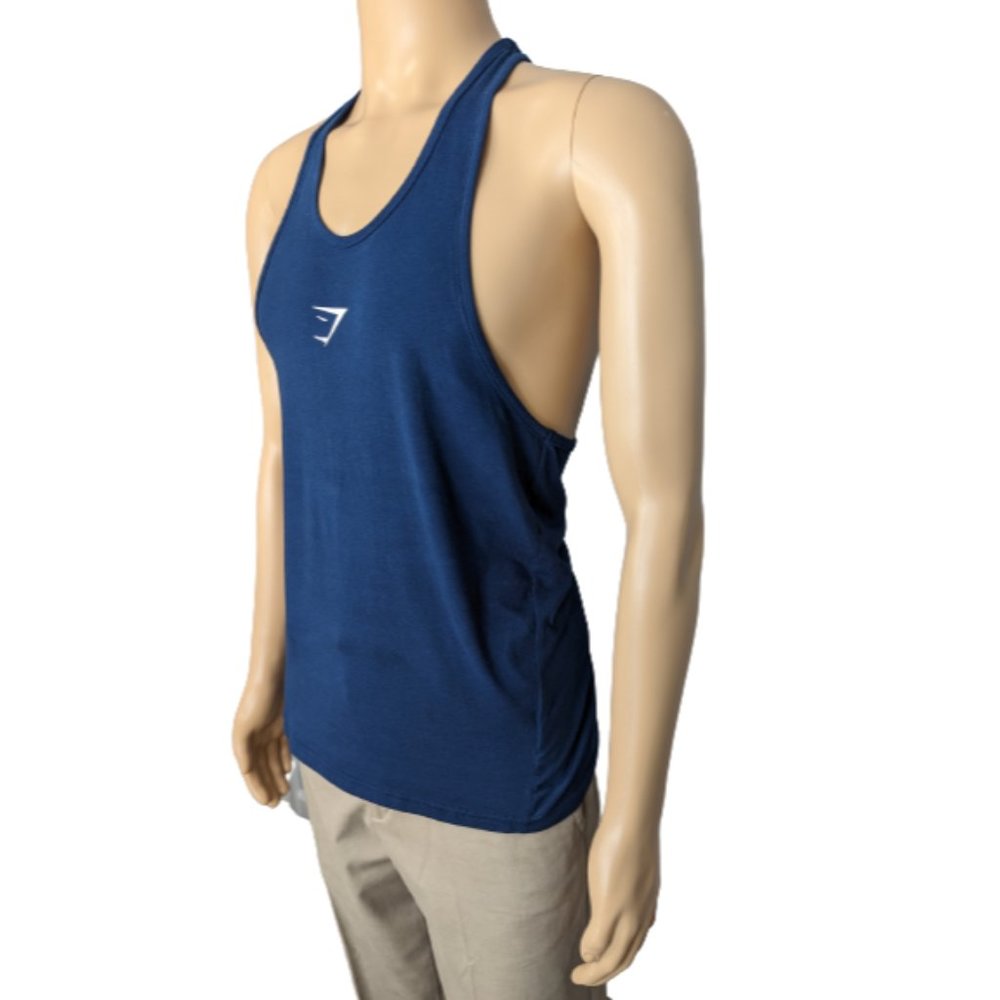 Gymshark Navy React Stringer Tank S - image 4